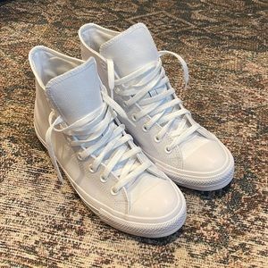 Converse….white leather high top